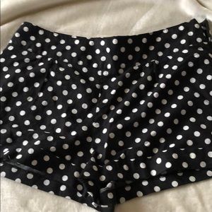 Cute polka dot black shorts